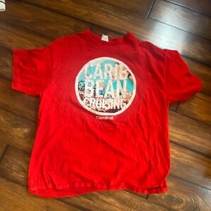 Carnival Caribbean Cruising Red T-Shirt